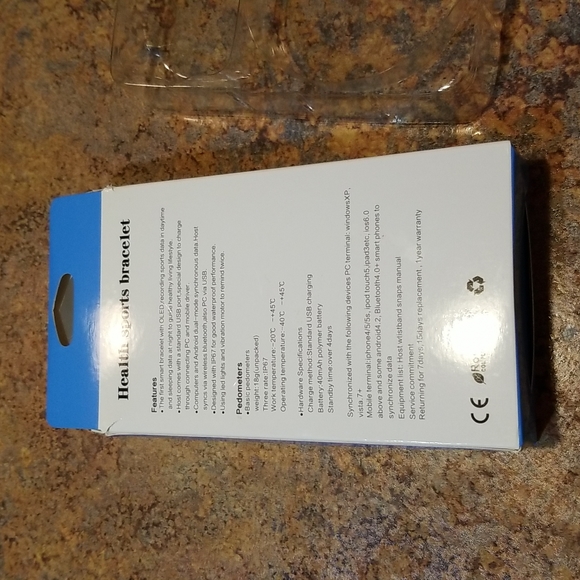 Smart bracelet black adjustable Health Sports bracelet, NWT - Picture 7 of 9